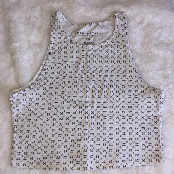 Patterned Crop‎ Tank Top - Picture 1 of 4